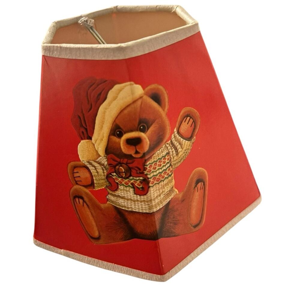 Holiday Teddy Bear Lampshade -mini paper shade